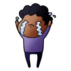 cartoon man crying
