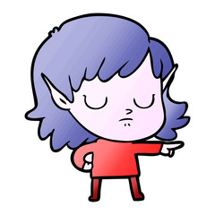 cartoon elf girl