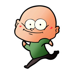 cartoon bald man staring