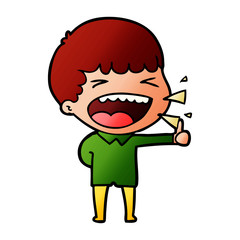 cartoon laughing man