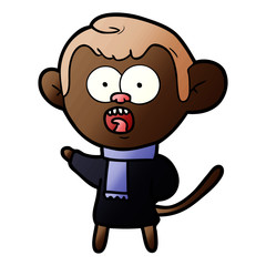 cartoon shocked monkey