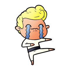 cartoon man crying