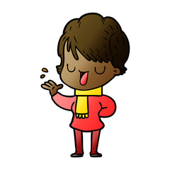 cartoon woman talking