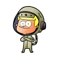 happy astronaut cartoon