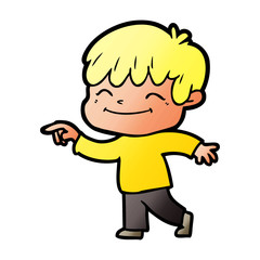 cartoon happy boy