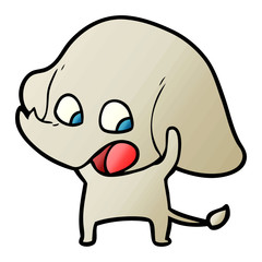 Obraz premium cute cartoon elephant