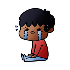 cartoon boy crying