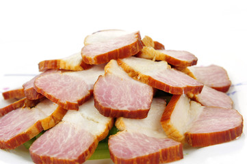 Bacon isolated on a white background