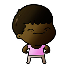 Obraz premium cartoon happy boy