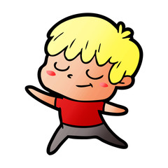 cartoon happy boy