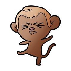 cartoon annoyed monkey