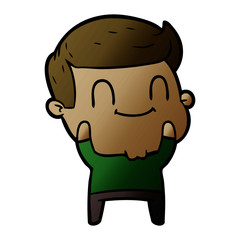cartoon friendly man