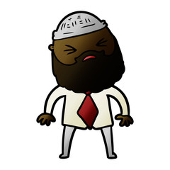 Fototapeta premium cartoon man with beard