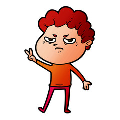 cartoon angry man