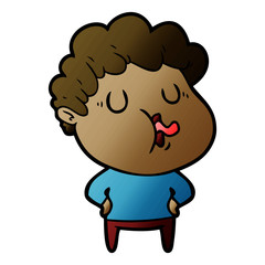 cartoon man singing