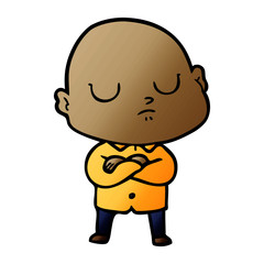 cartoon bald man