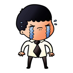cartoon man crying