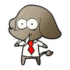 happy cartoon elephant boss