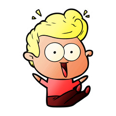 cartoon staring man
