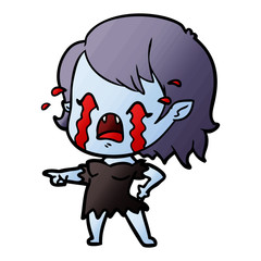 cartoon crying vampire girl
