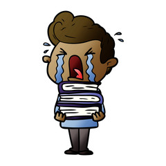 cartoon crying man
