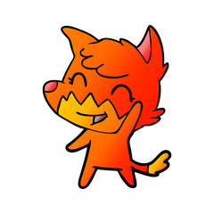 happy cartoon fox