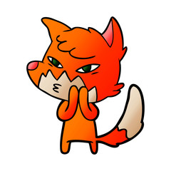 clever cartoon fox