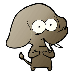 happy cartoon elephant