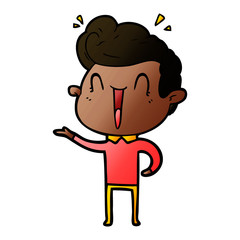 cartoon excited man