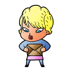 cartoon woman