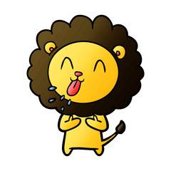 happy cartoon lion