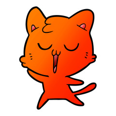 cartoon cat singing