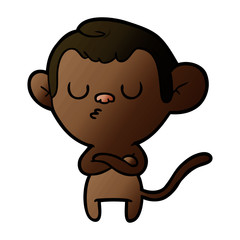 cartoon annoyed monkey