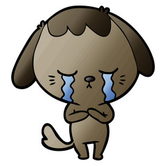 cartoon crying dog