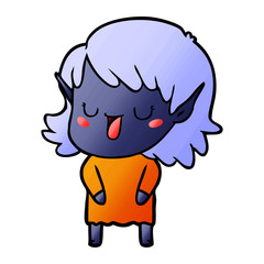 cartoon elf girl