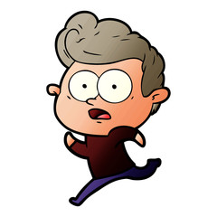 Fototapeta premium cartoon staring man