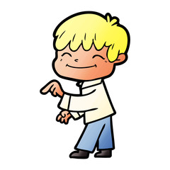 cartoon happy boy