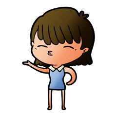 cartoon woman