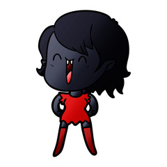 cute cartoon happy vampire girl