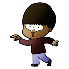 cartoon happy boy