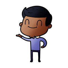 cartoon friendly man