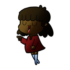 cartoon woman laughing