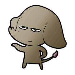 annoyed cartoon elephant