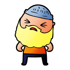 Fototapeta premium cartoon man with beard