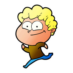 cartoon happy man