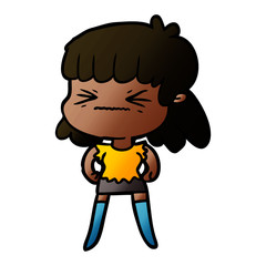 cartoon angry girl