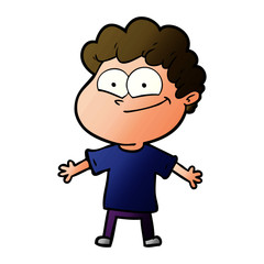 Fototapeta premium cartoon happy man
