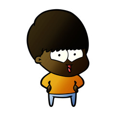 cartoon happy boy