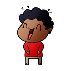 cartoon happy man