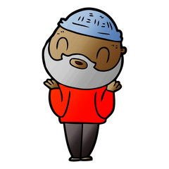 cartoon bearded man